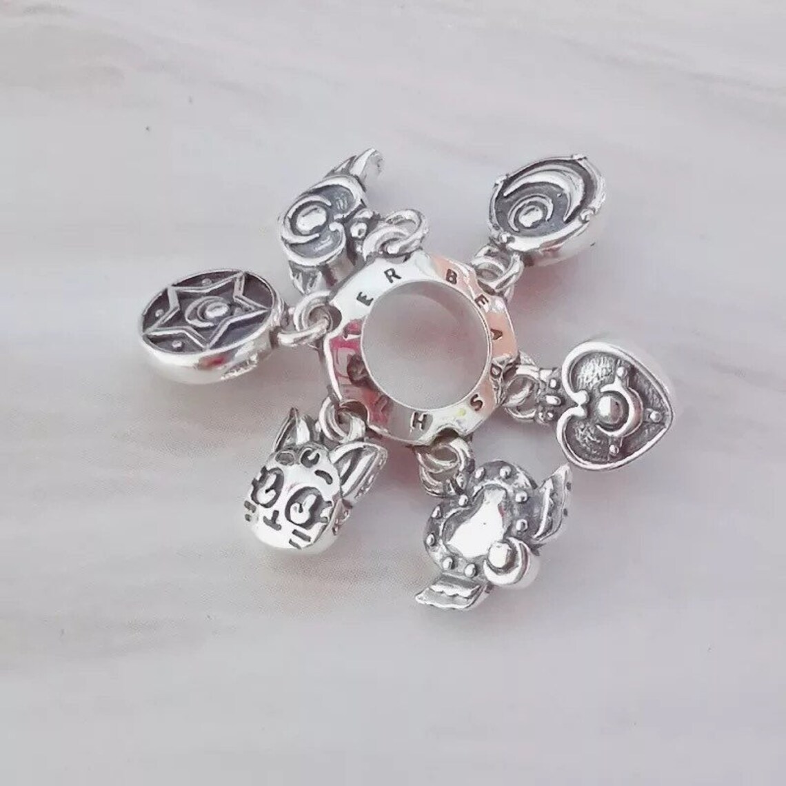 Sailor Moon 925 Sterling Silver Pandora Fit Charm Etsy