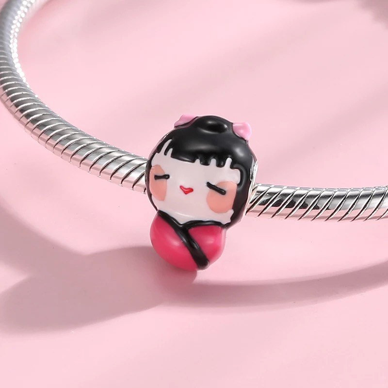 Japanese Geisha 925 Sterling Silver Pandora Fit Charm Etsy