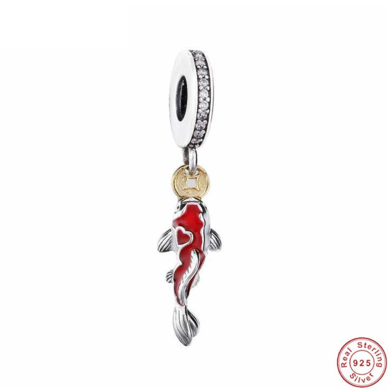 Lucky Koi Fish 925 Sterling Silver Pandora Fit Charm Etsy
