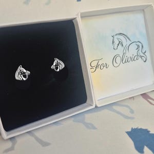 Horse Lover Stud Earrings | Jewellery Gift for Girls, Children, Women | Sterling Silver | Horse Jewellery Gift