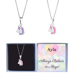 Children's Unicorn Necklace | Sterling Silver Jewellery for Girls | Unicorn Gift | Children's Jewellery