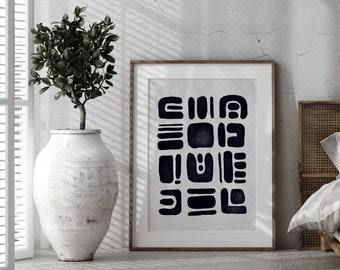 Poster astratto, Poster estetico, Stampa ritagliata, Arte minimale moderna, Boho scandinavo, Carta ritagliata, Poster Boho, Forme astratte Arte