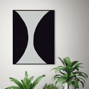 Half Circles Poster, Scandinavian Print, Minimalist Print, Geometric Poster, Circle Art Print, Monochrome Poster, Semi Circles