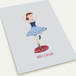 Cartões de felicitações de Natal da bailarina (pacotes de 10). Balé quebra-nozes. Feriado. Estilo nórdico escandinavo. Natal. Com envelopes