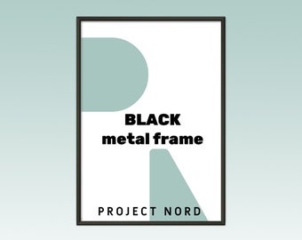 Black Poster Frame, Metal Picture Frame, Hanging Poster, Wall Frame, Modern Frames, wall mounted frame, Metallic frame for Print & Art