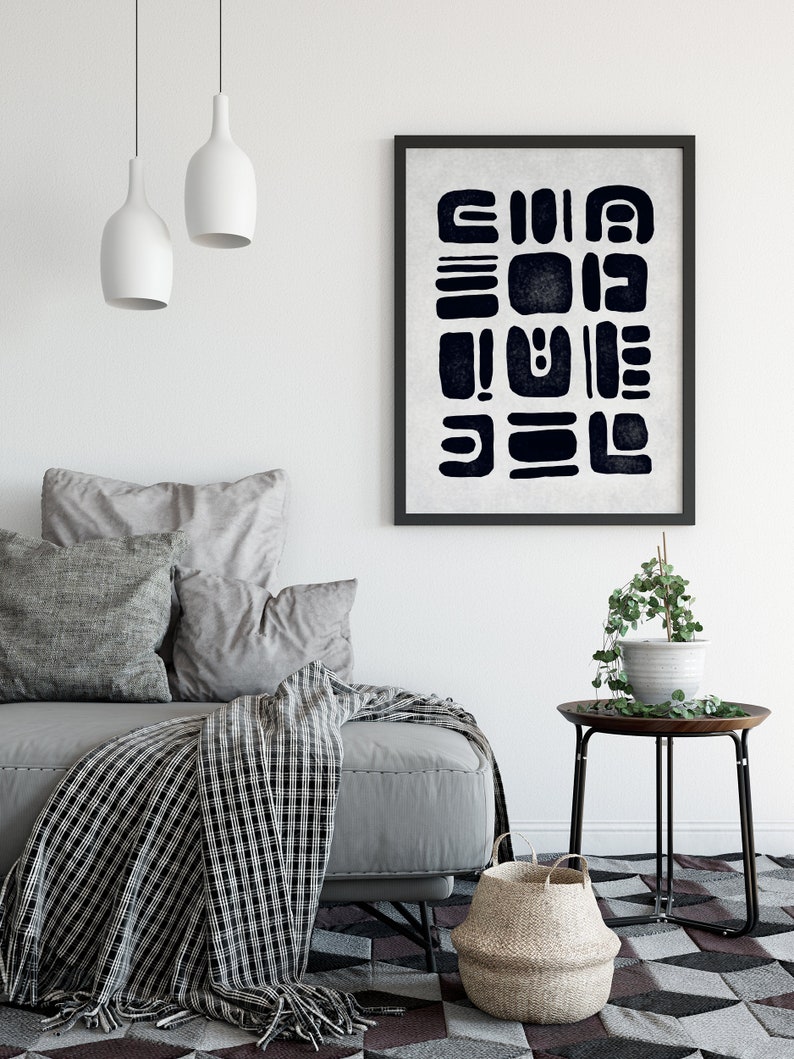 Abstract Poster, Aesthetic Poster, Cut Outs Print, Modern Minimal Art ...