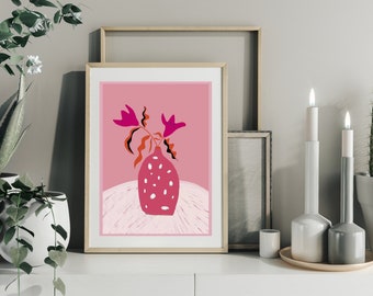 Flower bouquet, Flower Art, Summer Wall Art, A4 Print, Living Room Wall Art, Nordic Wall Art, Bright Wall Art, Scandi Decor, Scandi Print