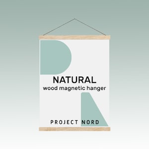 Natural Poster Hanger, Wood Poster Hanger, Poster Frame, Hanger, Hanging Poster, Photo Hanger, Magnetic Hanger, Hanger Frames, Modern Frame