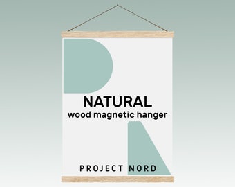 Natural Poster Hanger, Wood Poster Hanger, Poster Frame, Hanger, Hanging Poster, Photo Hanger, Magnetic Hanger, Hanger Frames, Modern Frame