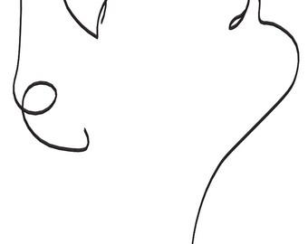 【morumoru】UN3D. LINE ART ONE SHOULDER Look Up, Single Line Art, Woman Line Drawing, One Line Art
