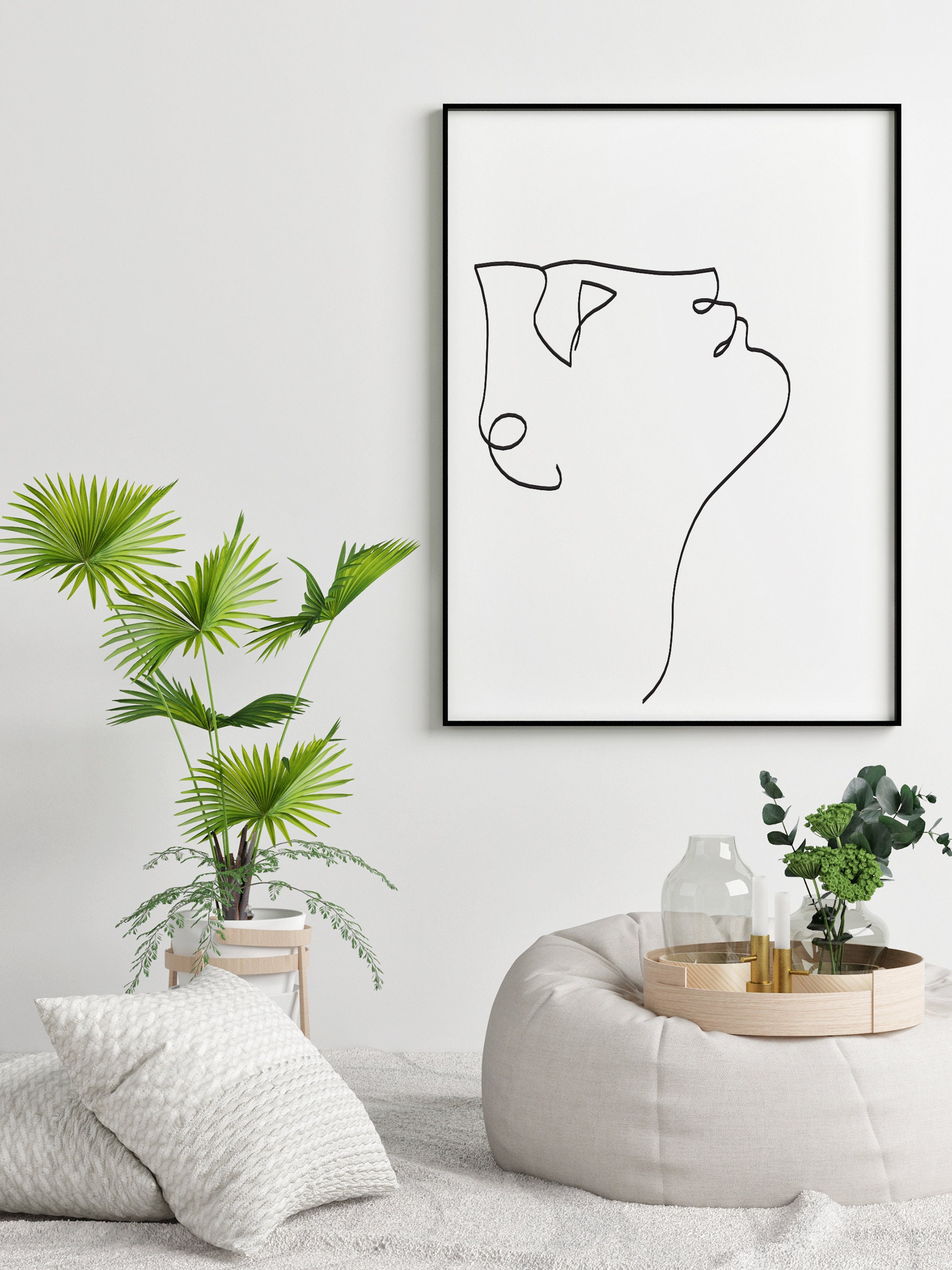Look Up, Single Line Art, Woman Line Drawing, One Line Art