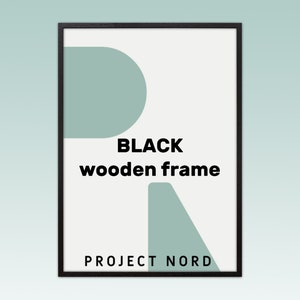 Black Poster Frame, Wooden Picture Frame, Hanging Poster, Wall mounted Frame, Black Frame, Modern Frames, Wood Frame for Print & Art