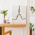 Kiss Poster, Love Print, Minimal Poster, Couple Line Art, Abstract Couple Art, Face Line Art, Romantic Bedroom Art, Couple Drawing, Romance