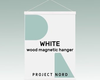 White Poster Hanger, Wood Poster Hanger, Poster Frame, Hanger, Hanging Poster, Photo Hanger, Magnetic Hanger, Hanger Frames, Modern Frame