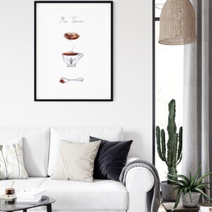 Me Time Poster, Coffee Kitchen Print, Coffee Cup Wall Art, Coffee Illustration, Kitchen Art Print, Cookie Art, Hygge Art, Minimalist Poster image 5