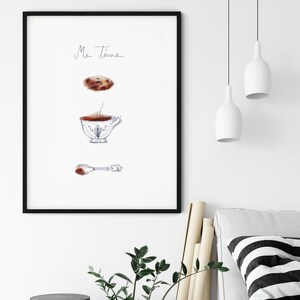 Me Time Poster, Coffee Kitchen Print, Coffee Cup Wall Art, Coffee Illustration, Kitchen Art Print, Cookie Art, Hygge Art, Minimalist Poster image 6