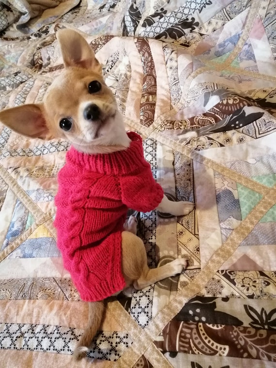 Dog clothing Puppy sweater Chihuahua Clothes coat pet jumper Etsy