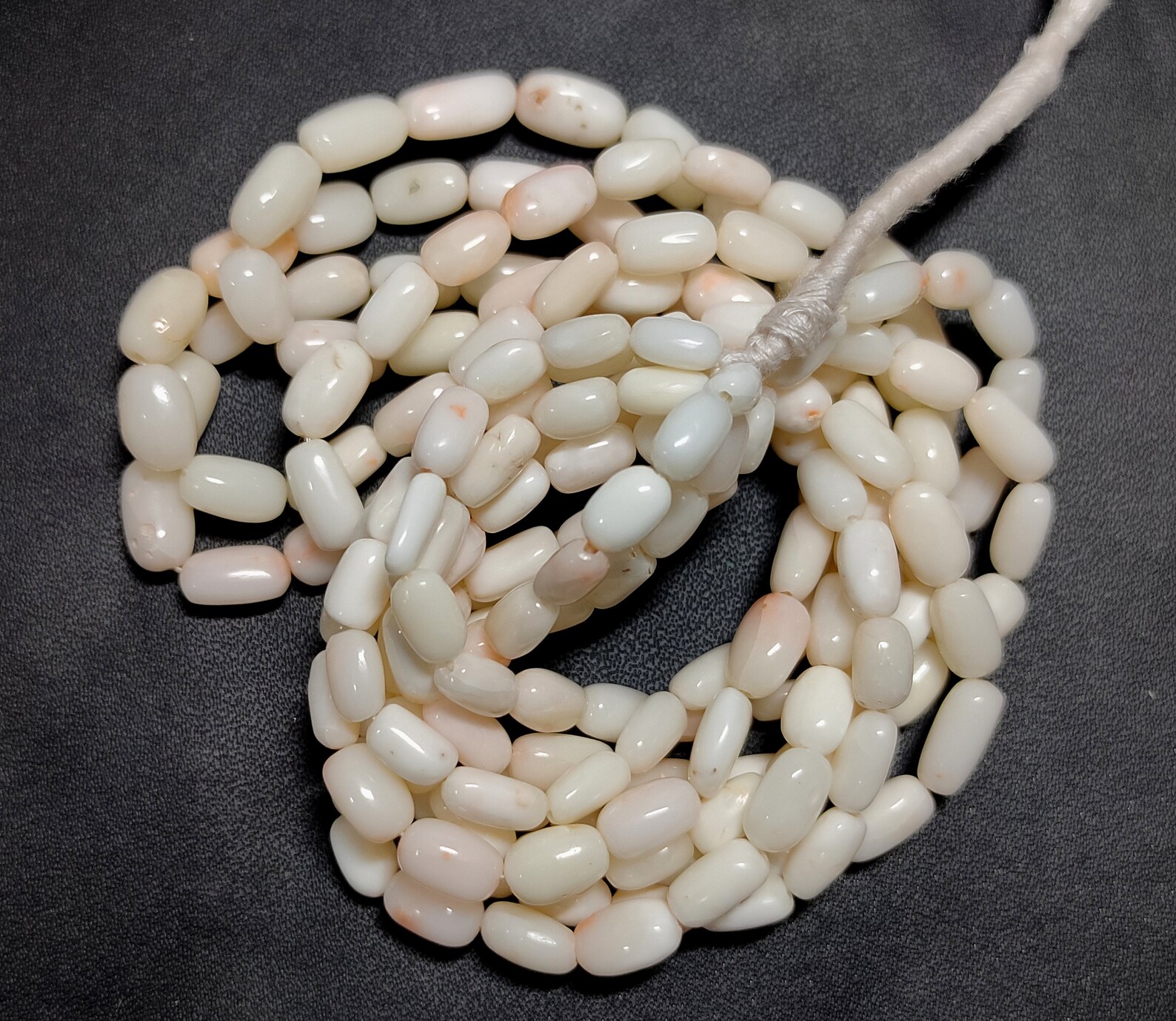 100 Natural Coral Beads White Coral Oval Shape Coral Beads Etsy
