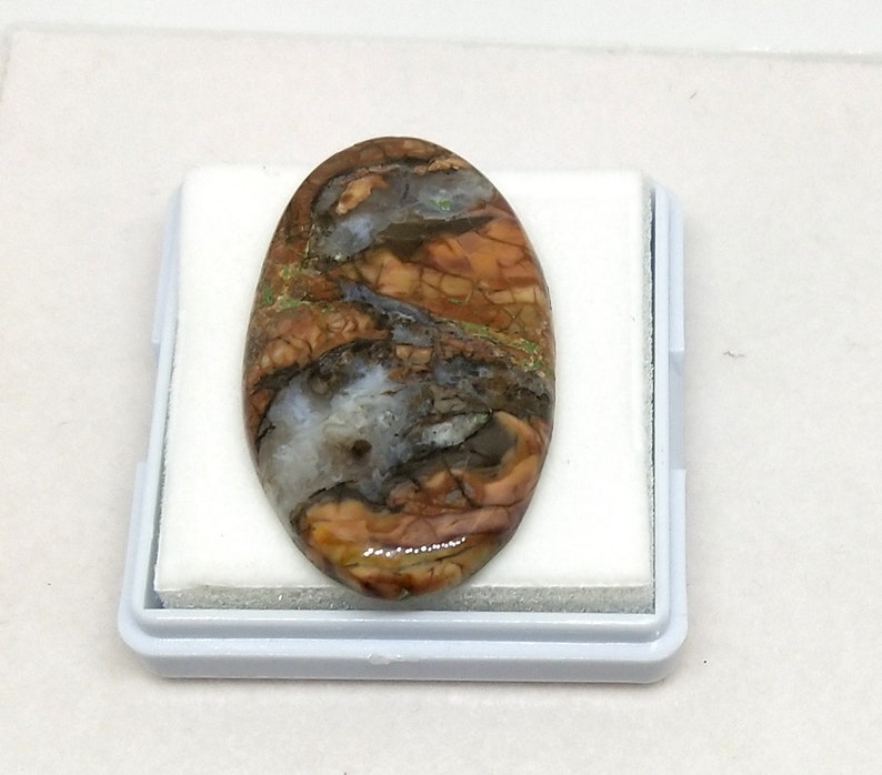 38Cts 39x23MM S792 Butterfly Jasper Gemstone Cabochon-Jasper Cabochons-Natural Selected Butterfly Jasper AA Quality Smooth Oval Cabochon
