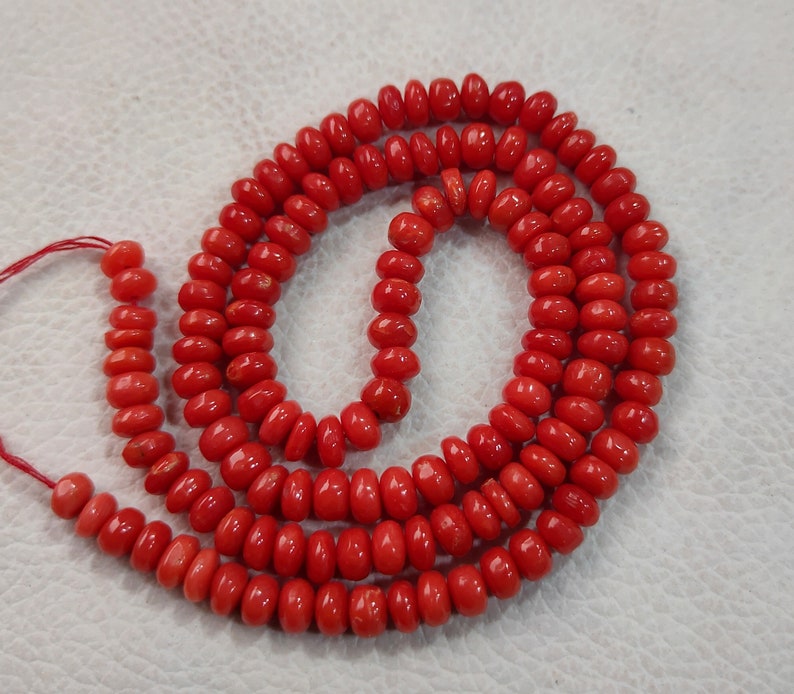 Coral Smooth Shape Beads 7--6 MM E546 10Inches Strand 100/% Natural Italian Coral Beads-Red Coral Button Shape Coral Beads