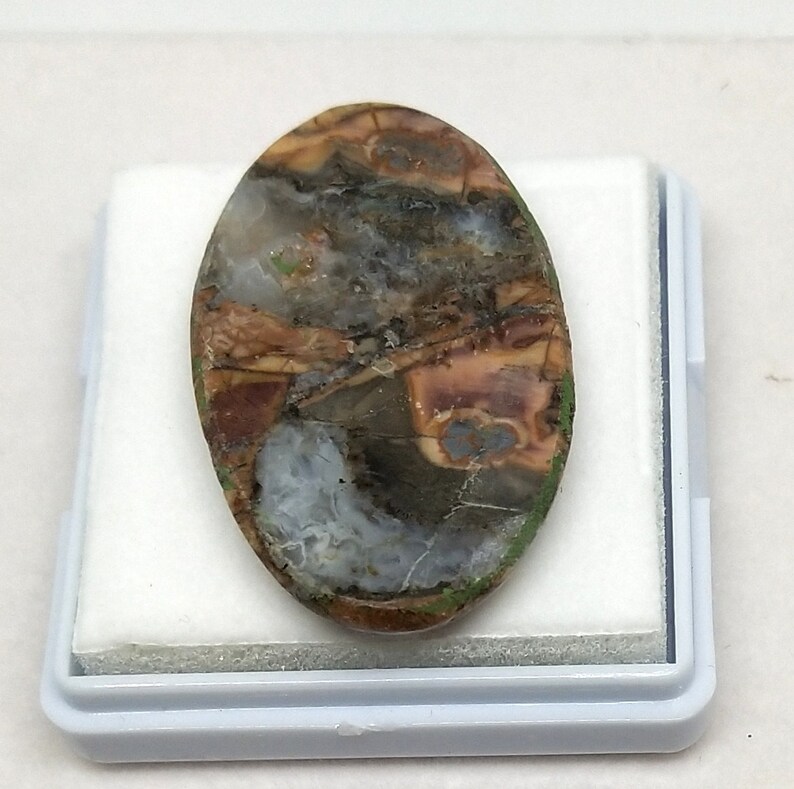 38Cts 39x23MM S792 Butterfly Jasper Gemstone Cabochon-Jasper Cabochons-Natural Selected Butterfly Jasper AA Quality Smooth Oval Cabochon