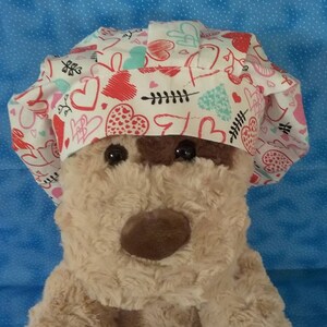 Bouffant Scrub Cap Nurse&#39;s Cap valentines hearts n hearts