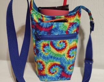 H2O2Go water bottle carrier sling Tie Dyed multi colors