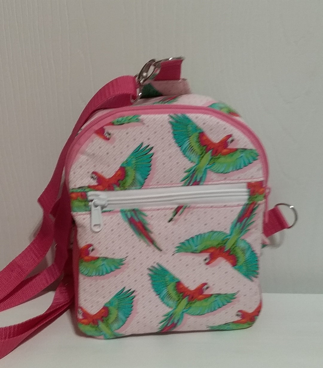 Sling Backpack Parrots With Vinyl Gusset Etsy