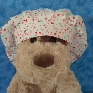 Bouffant Scrub Cap Nurse&#39;s Cap valentines small hearts