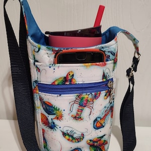 H2O2Go water bottle carrier sling Sea Life  Ocean Life multi colors