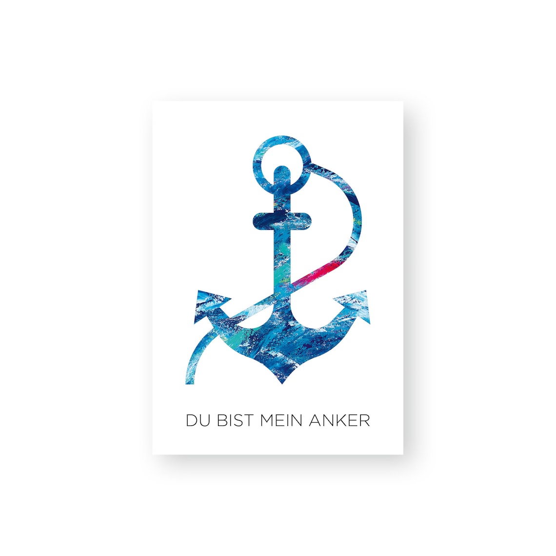 Postkarte Text Du bist mein Anker Motiv Anker Etsy