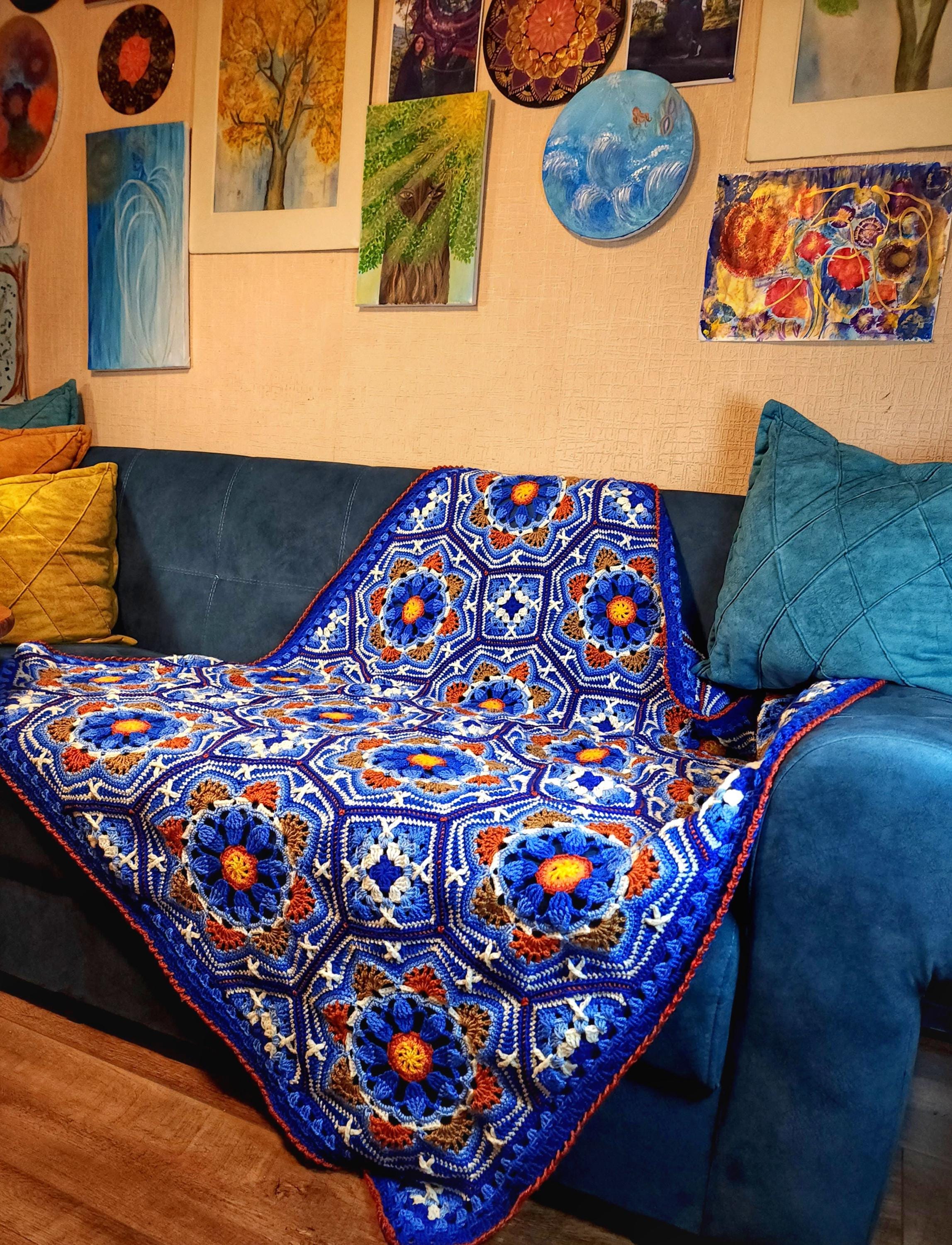 Handmade Mosaic Throw,persian Tiles Blanket - Etsy