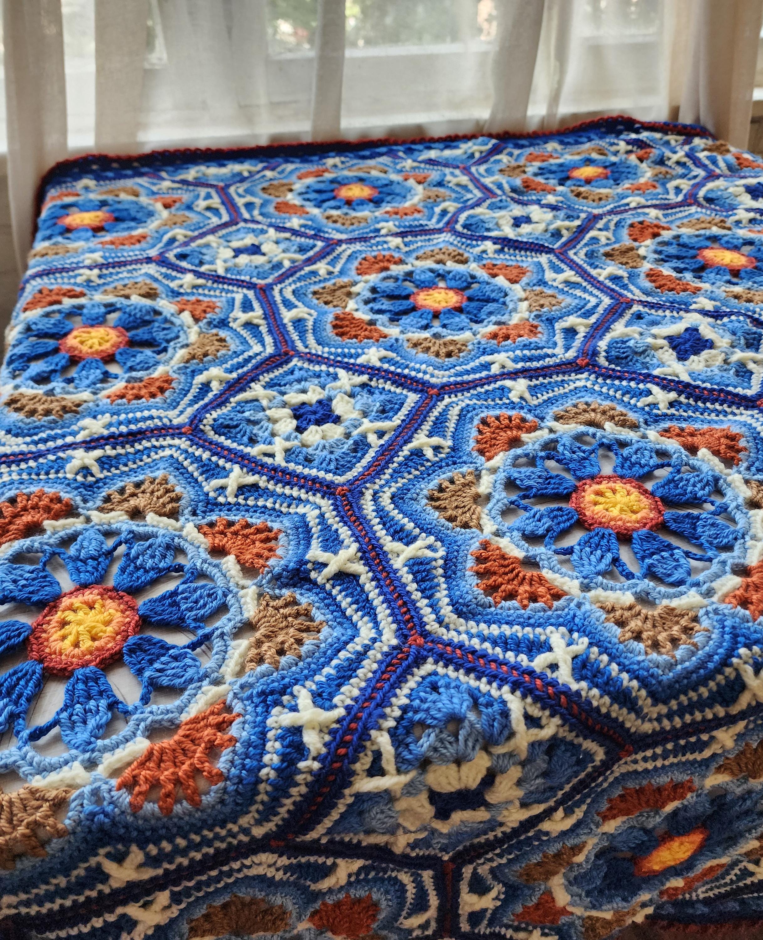 Handmade Mosaic Throw,persian Tiles Blanket - Etsy