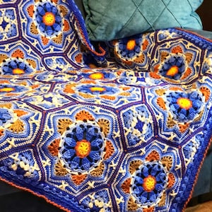 Persian Tiles  handmade crochet blanket