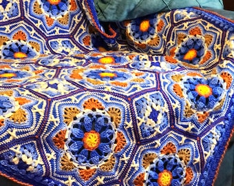 0623-1 BLANKET/ TILE ブランケット / タイル Handmade Mosaic Throw,persian Tiles Blanket - Etsy