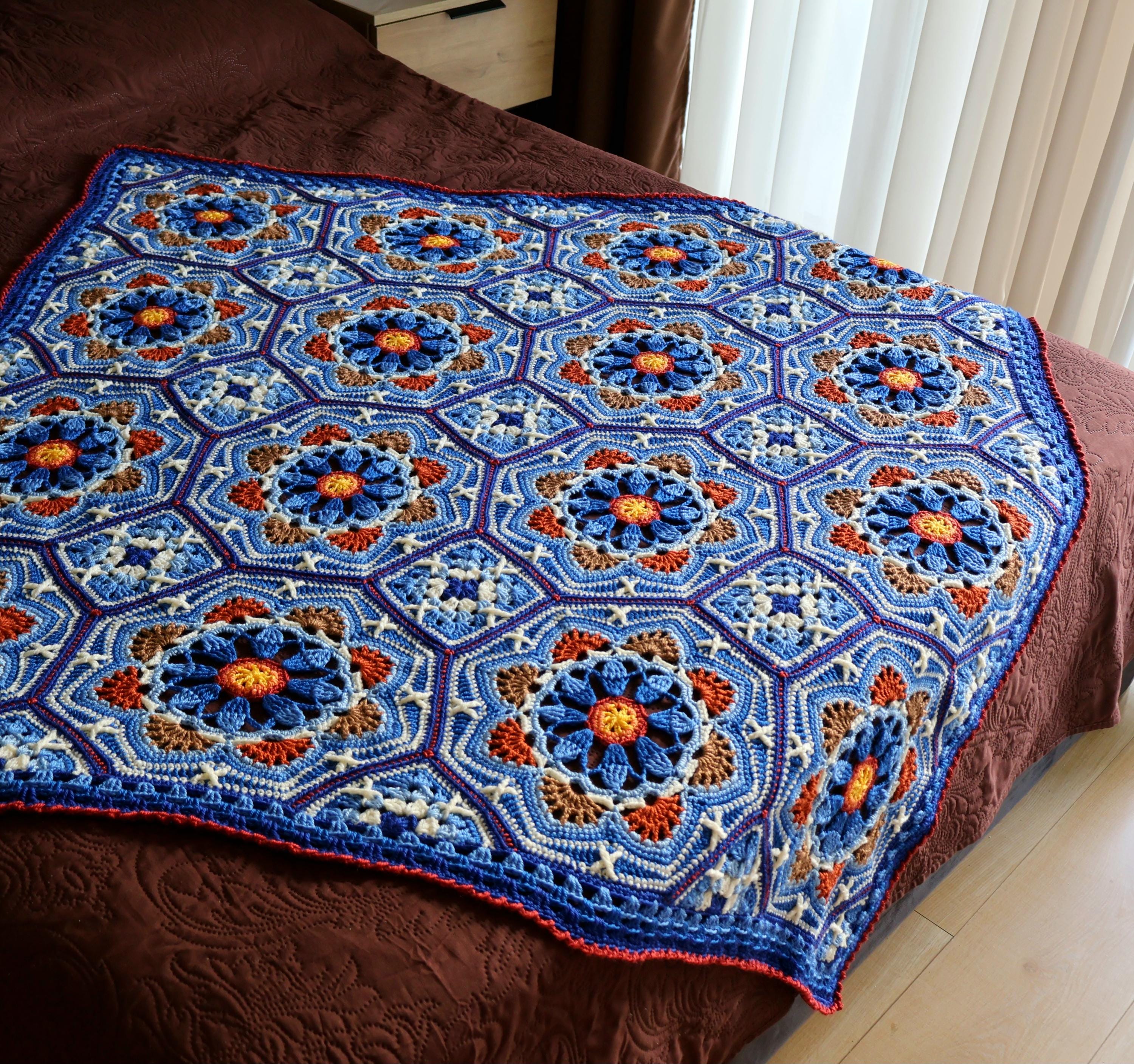 Handmade Mosaic Throw,persian Tiles Blanket - Etsy