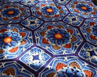 Handmade Mosaic Throw,persian Tiles Blanket - Etsy