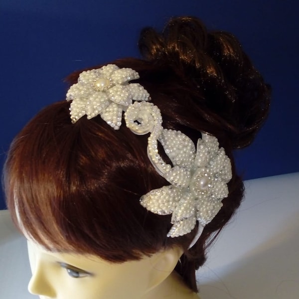 cerchietto capelli, tiara, coroncina, fermagli,ballet rose,spanish dance,copricapo danza,giselle,coppelia,spose,damigelle,comunione,gardèe