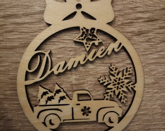 Personalized Christmas tree ornament