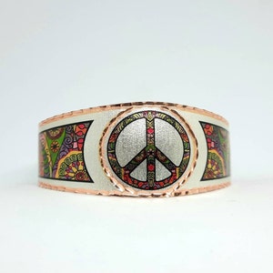 Colorful Peace Bracelet, Peace Symbol Adjustable Bracelet, Friendship Gifts, Peace Gifts,  Peace Jewelry, No War Bracelet