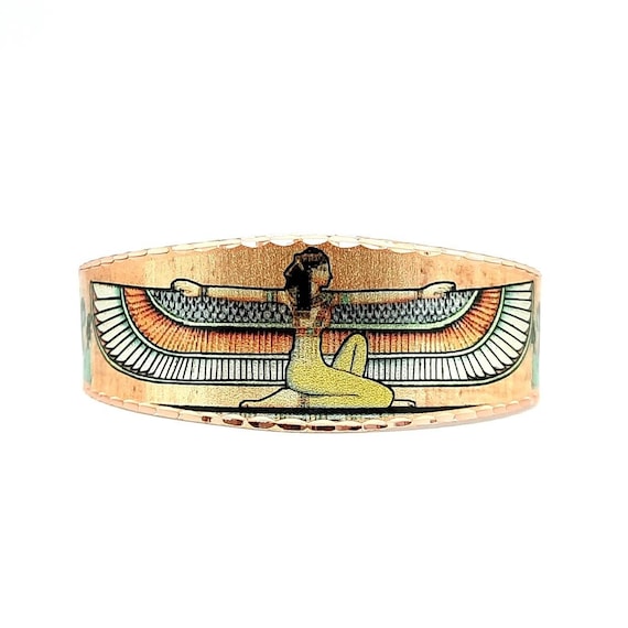 Goddess Isis Copper Bracelet: Egyptian Copper Jewelry Gifts
