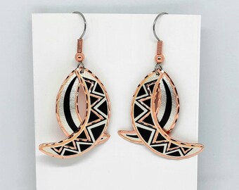 Kupferohrringe: Art Deco Natives Design