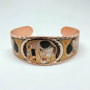 Gustav Klimt The Kiss Bracelet,  Gustav Klimt Art Jewelry,  The Kiss Love Bracelet, Gustav Klimt Gifts, Gift for her, Love Gifts