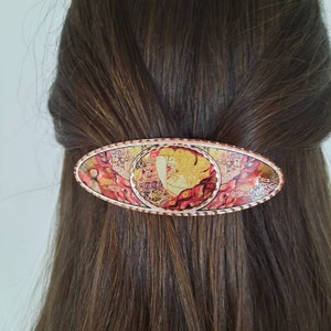 Gustav Klimt Danae Hairclips, Klimt Jewelry, Danae Print Hairclips, Gustav Klimt Accessories, Gustav Klimt Gifts, Klimt Hairclips