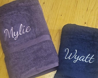 PERSONALIZED LUXURIOUS TURKISH Cotton Towel Sets Luxury Ring Spun Soft Bath Towels, Hand Towels and Washcloths Dorm Gift Premium