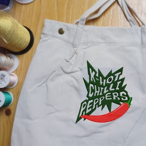 ATEEZ Inspiriert BOUNCY K-HOT Chili Peppers Cord Tasche, süße Tasche, Eco Tasche, wiederverwendbare Tasche Tägliche Tasche Kpop inspiriert Benutzerdefinierte Namensstickerei Bild 1