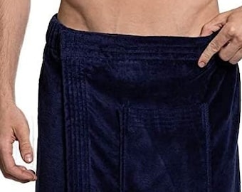 PERSONALIZED LUXURY MENS'S Spa Wrap Soft Towels - 100% Terry Velour Cotton Spa Wrap for Shower, Gym, Swimming Pool, Beach and Travel 5180