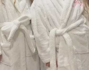 Soft Fluffy Kids robes shawl collar