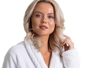 New LUXURY PERSONALIZED Shawl Collar BATHROBES Microfleece Robe de Chambre