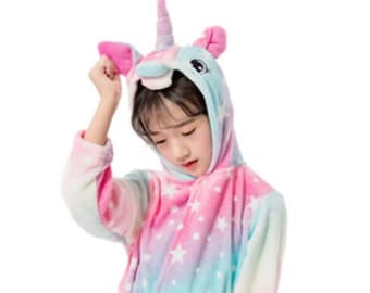 Neue personalisierte Geschenke Kleinkinder und Kinder Einhorn-Robe mit Kapuze 2160, Kuschelige Jungen-Robe, Mädchen-Robe, Küken Trendy - Monogrammierte Farbe # 13